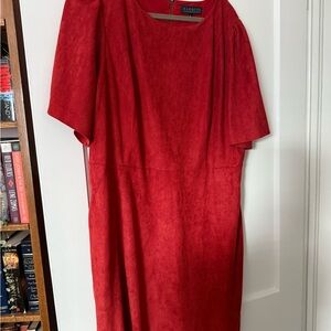 Eloquii Suede Red Dress